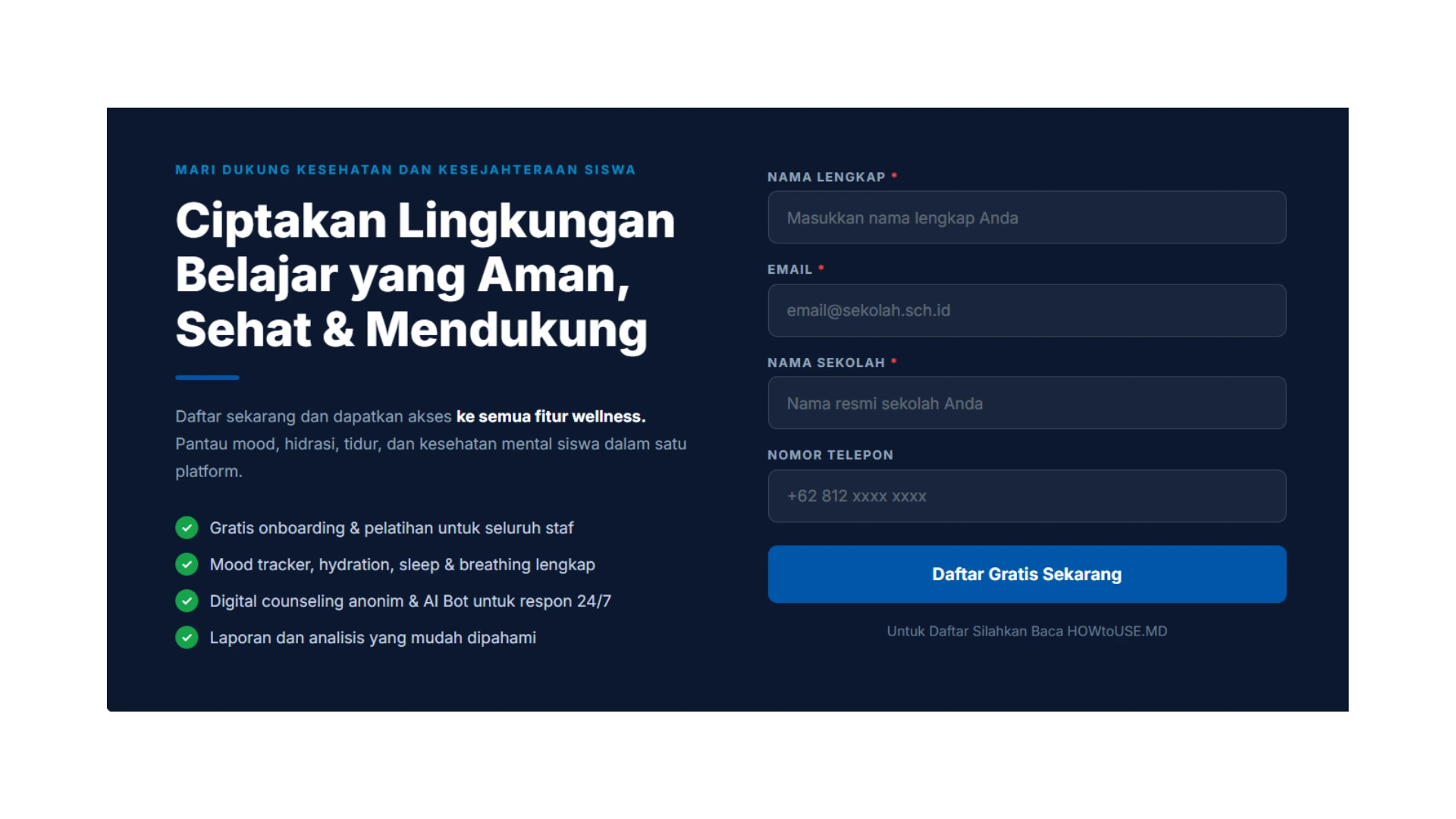 Daftar akun SafeSchool